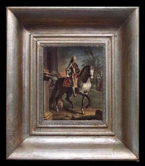 framed  Joseph Highmore Equestrian portrait of King George II, Ta077-2